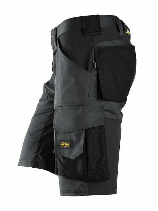 Snickers Workwear Allroundwork Loose Βερμούδα Εργασίας Γκρι