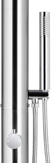 vidaXL Pool Shower with Width 12cm Silver