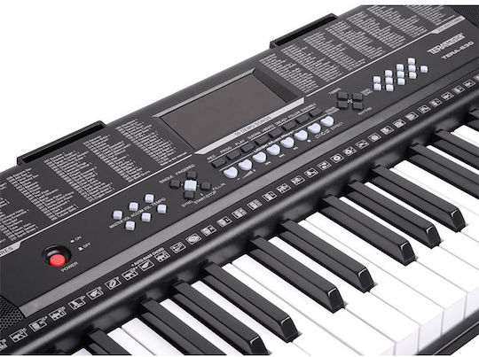 Bakaji Tastatur Tera 630A mit 61 Tasten mit Notenständer Schwarz