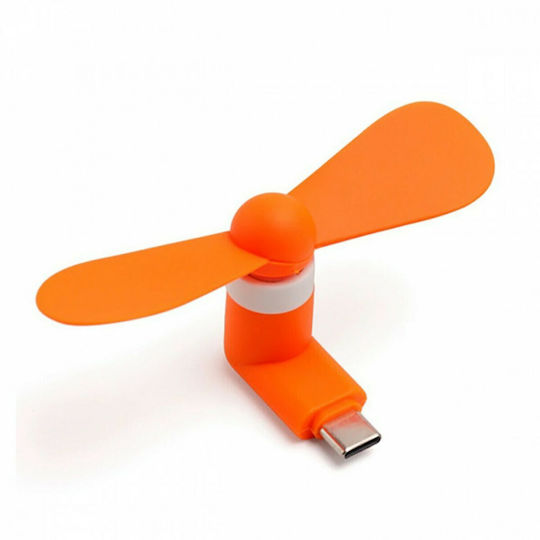 Ezra USB Phone Fan Orange HF-08 Type-C 81001JKL20RG