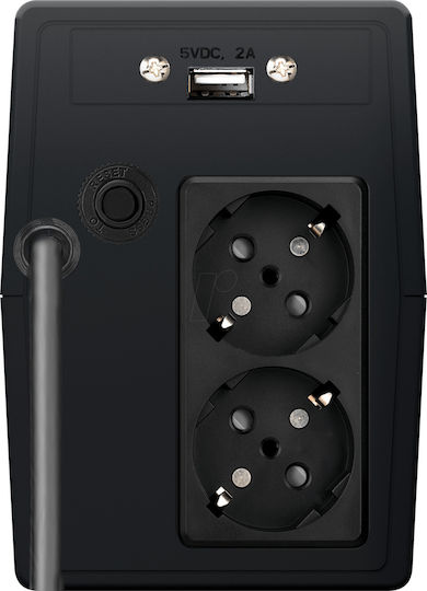 Online Usv-Systeme Yunto Smile 400 UPS Line-Interactive 400VA 240W with 2 Schuko Power Plugs