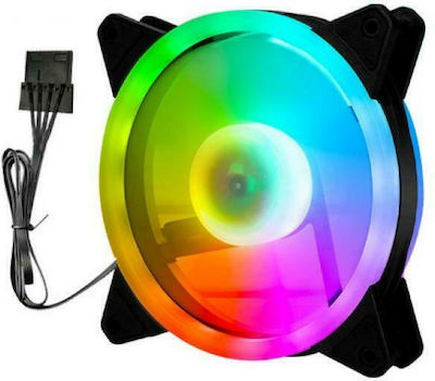 Naxius Case Fan 120mm με RGB Φωτισμό και Σύνδεση 4-Pin Molex