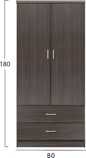 Double Door Wardrobe Reina 80x42x181cm