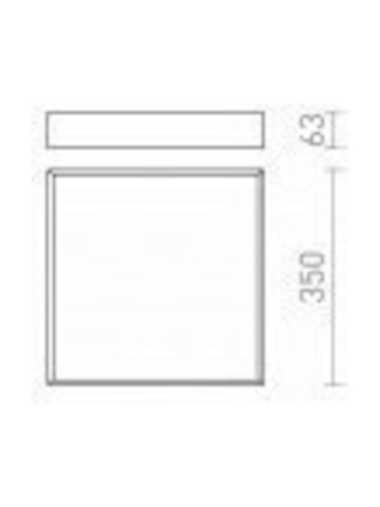 Rendl Light Studio Merano Πλαφονιέρα Οροφής Εξωτερικού Χώρου με Ενσωματωμένο LED σε Ασημί Χρώμα R13698