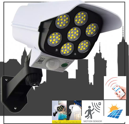 Verk Group Solar Dummy Surveillance Bullet Camera with LED Lighting White