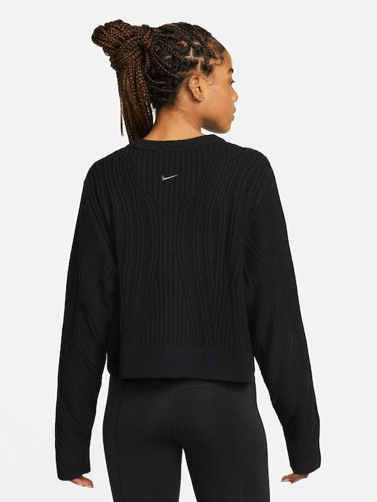 Nike Femeie Sport Bluză Mânecă lungă Neagră