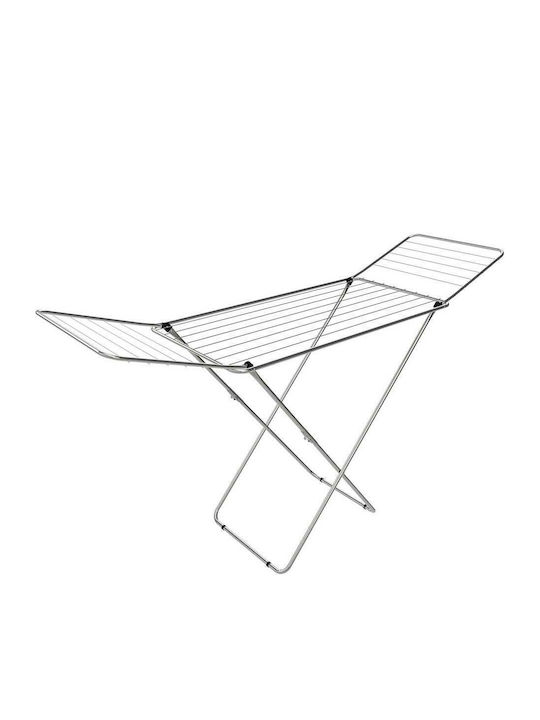 Viosarp Metallic Folding Floor Clothes Drying Rack with Hanging Length 18m