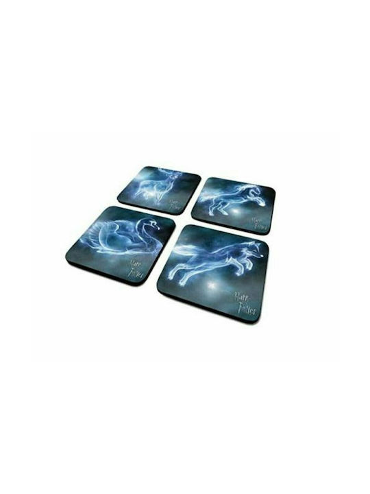 Pyramid International Harry Potter Patronus Untersetzer Kunststoff Blau 10x10cm 4Stück