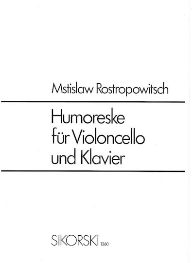 Sikorski Rostropowitsch - Humoreske Παρτιτούρα για Πιάνο / Τσέλο