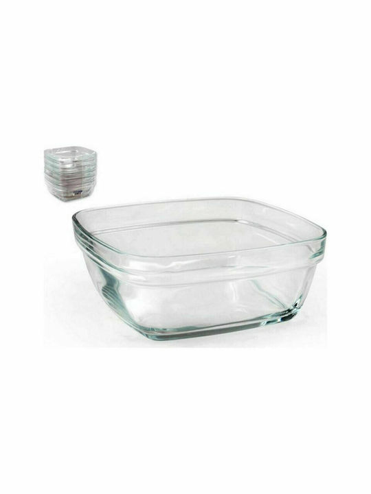 Homestyle Lys Glass Salad Bowl Transparent 17x17x6.8cm 6pcs