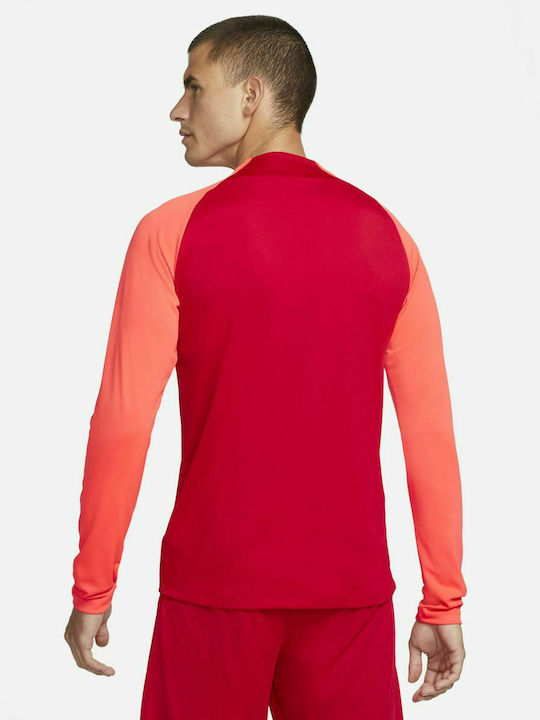 Nike Academy Herren Sportliches Langarmshirt Dri-Fit Ausschnitt mit Reißverschluss Rot