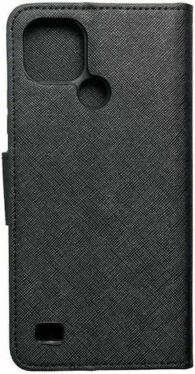 Fancy Wallet Piele artificială Negru (Realme C21)