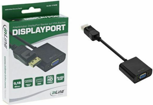 InLine Конвертор DisplayPort Мъжки към VGA Женски 1 Брой 17197B