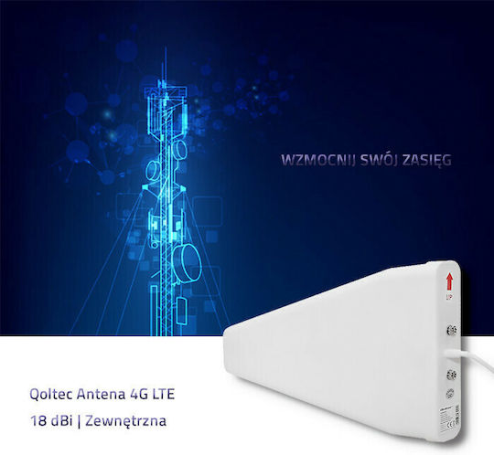 Qoltec 57021 Εξωτερική Κεραία 4G Κατευθυντική 18dBi με σύνδεση SMA