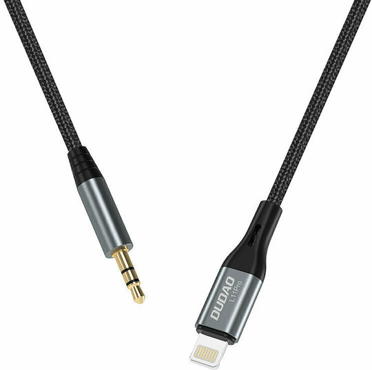 Dudao L11 Pro Braided 3.5mm to Lightning Cable Μαύρο 1m