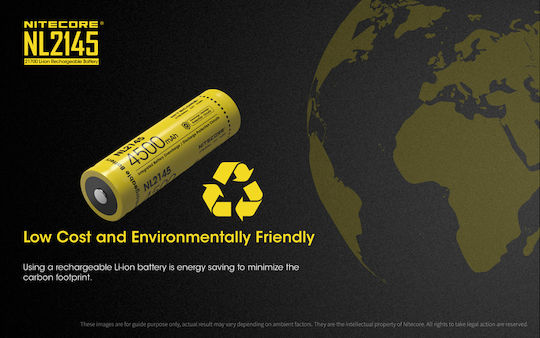 NiteCore NL2145 Презареждаща батерия 21700 Li-ion 4500mAh 3.6V 1бр