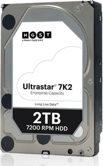 Western Digital Ultrastar DC HA210 2TB HDD Σκληρός Δίσκος 3.5" SATA III 7200rpm με 128MB Cache για Καταγραφικό / NAS / Server HUS722T2TALA604 1W10002