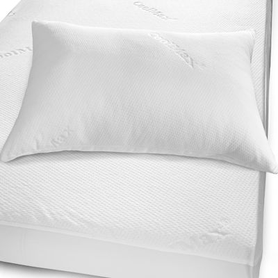 La Luna Double Waterproof Terry Mattress Cover Fitted Coolmax White 150x200cm