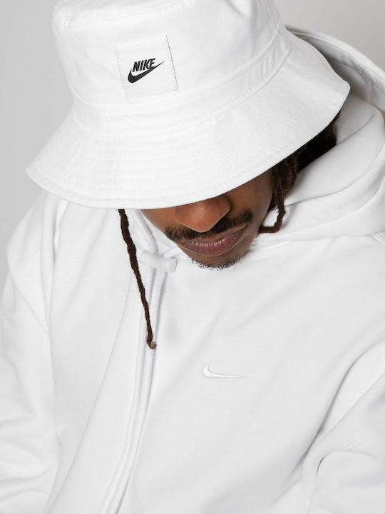 Nike Sportswear Core Fabric Hat Bucket White Nike Sportswear Core Fabric Hat Bucket White