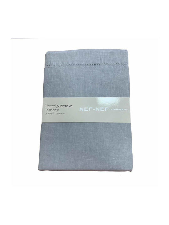 Nef-Nef Homeware Tablecloth Cotton-Linen Silver 150x250cm