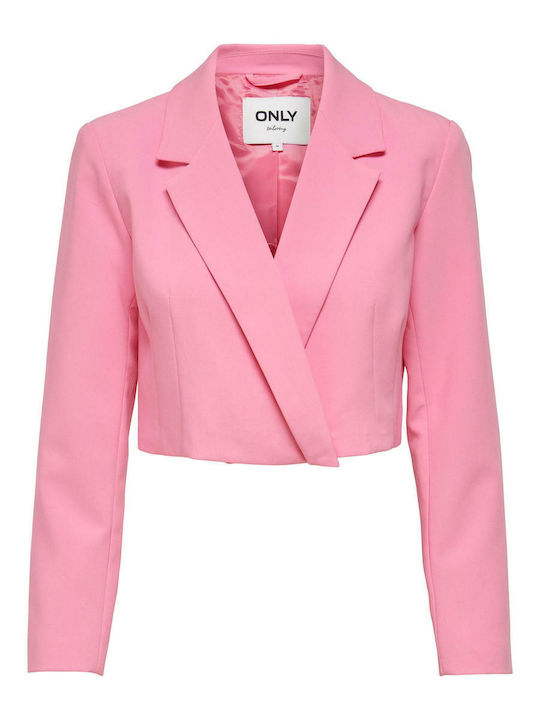 Only Yasmine Short Women's Double Breasted Blazer Pink