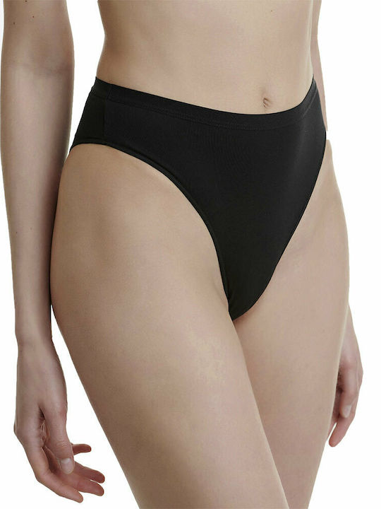 Bamboo Висока талия Дамско Бразилско 2Pack Черни