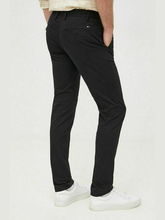 Tommy Hilfiger Ανδρικό Παντελόνι Chino σε Slim Εφαρμογή Μαύρο