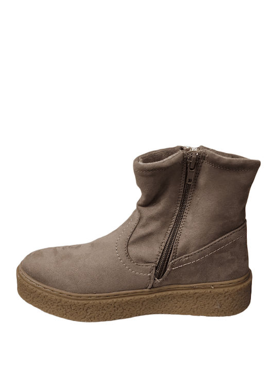 Wrangler Suede Women's Ankle Boots Platform Taupe