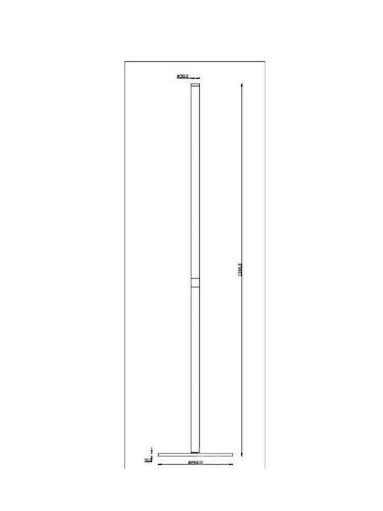Maytoni LED Φωτιστικό Δαπέδου Υ130xΜ3εκ. 2100lm Μαύρο