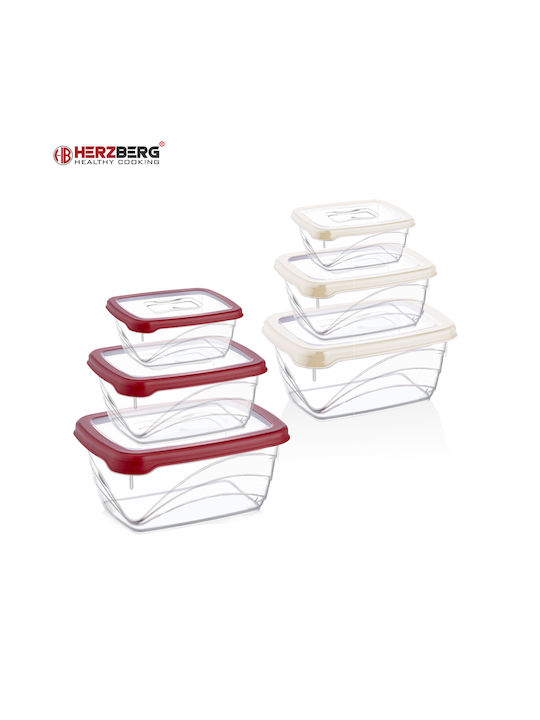 Herzberg Extra Bio Saver Кутия за обяд Пластмаса Бежов 3бр