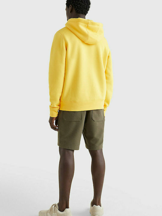 Tommy Hilfiger Men's Sweatshirt with Hood and Pockets Yellow