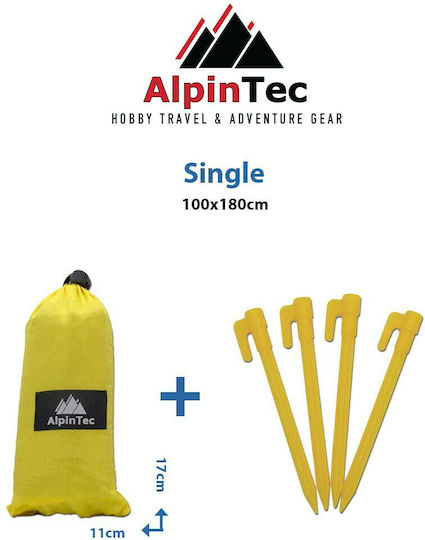AlpinPro Favour Single Beach Mat Yellow 180x100cm
