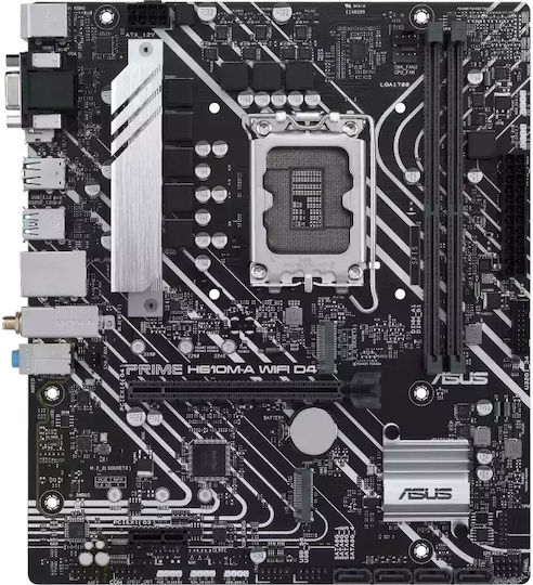Asus Prime H610M-A WIFI D4 Motherboard Micro ATX με Intel 1700 Socket 90MB1C80-M0EAY0