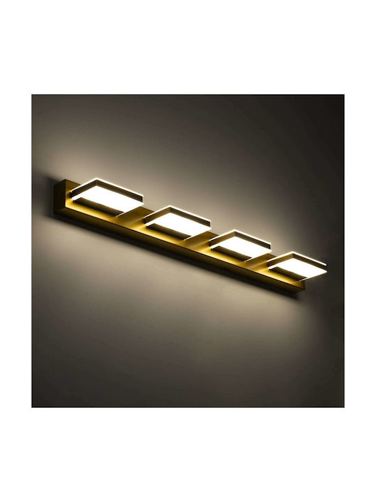 GloboStar Karla Modern Lumină de Baie cu LED Integrat și Lumină Alb Natural Auriu 60x5cm