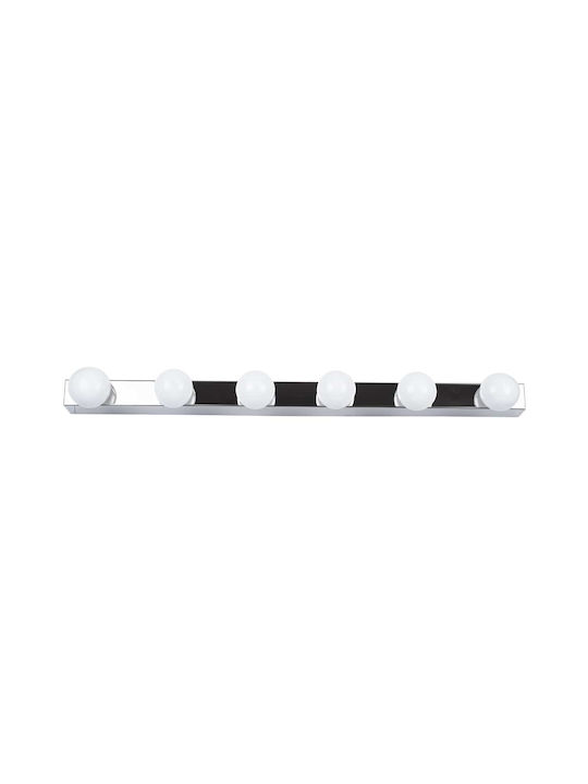 GloboStar BELLA Modern Leuchte Badezimmer mit Integrierter LED und Neutralweißes Licht Silber 70x6cm