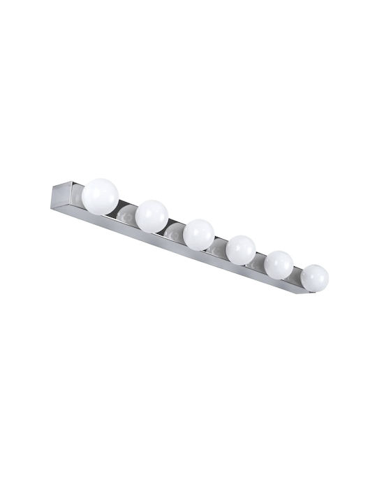 GloboStar BELLA Modern Leuchte Badezimmer mit Integrierter LED und Neutralweißes Licht Silber 70x6cm