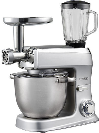 Royalty Line RL-PKM-2100BG Stand Mixer 2100W with Stainless Mixing Bowl 7.5lt Red