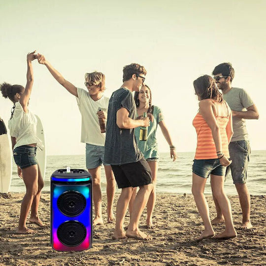 V-TAC Karaoke Speaker with Wired Microphone and Lighting Effects 7676 Black