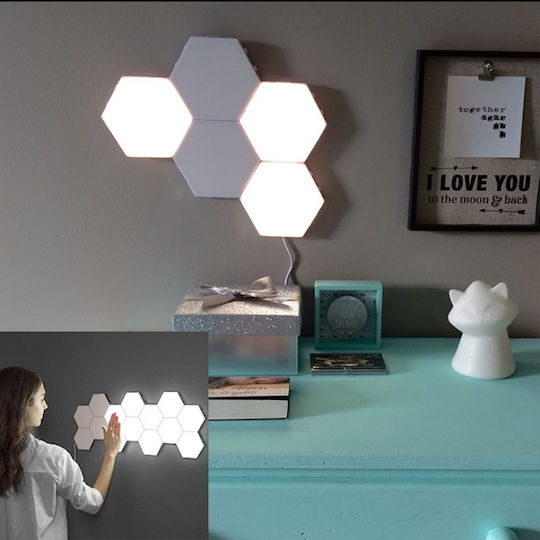 Ideahellas Φωτιστικό LED Ψυχρό Λευκό Hexagon 6τμχ