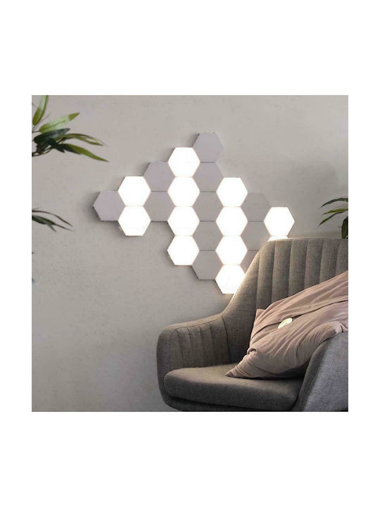 Ideahellas Decorative Lamp Hexagon White 6pcs