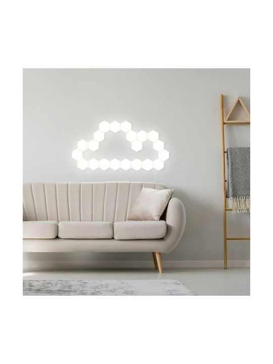 Ideahellas Decorative Lamp Hexagon White 6pcs