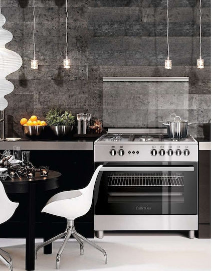 Ferre F9S50G2-X Κουζίνα Υγραερίου 96lt με Εστίες Υγραερίου Π90εκ. Inox
