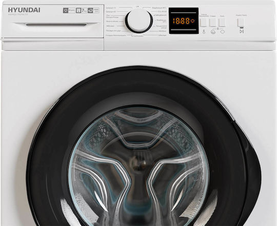 Hyundai Πλυντήριο Ρούχων 7kg με Τεχνολογία Ατμού 1000 Στροφών