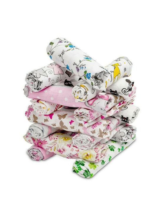 Sensillo Multicolour Swaddle Blanket Baby Wrap 70x80cm 5 Pieces