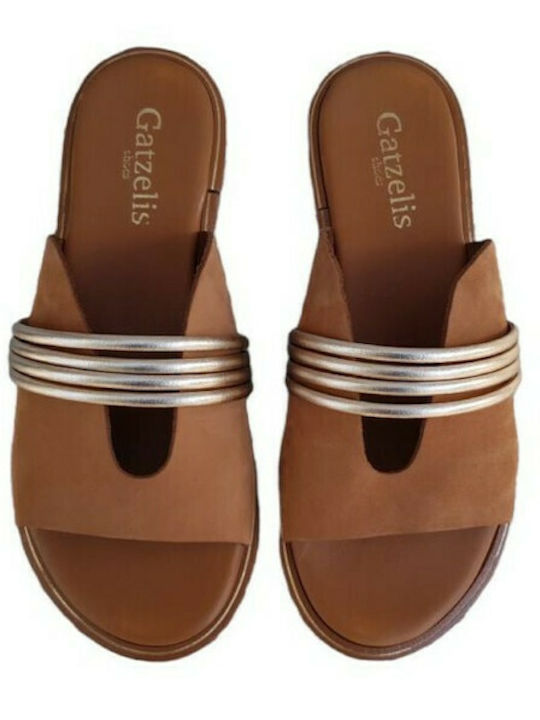 Gatzelis Shoes SANDAL 21518 TAN NUBUCK Gatzelis Shoes