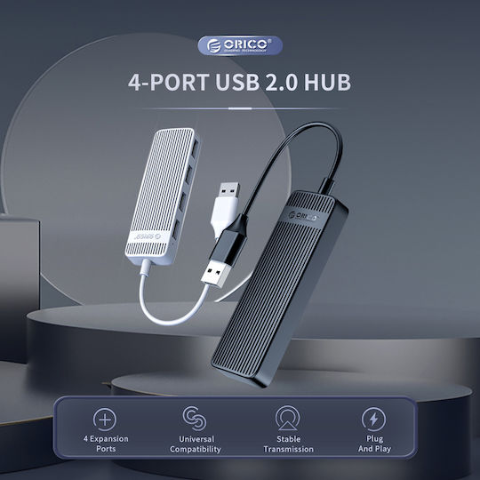 Orico USB 2.0 4 Port Hub with USB-A Connection White