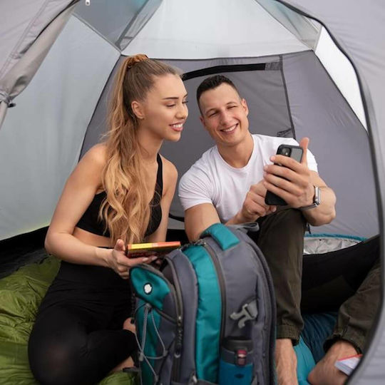 Camp NC6013 Σκηνή Camping Igloo Ορειβασίας Λευκή με Διπλό Πανί 4 Εποχών για 3 Άτομα Αδιάβροχη 3000mm 345x210x130εκ.