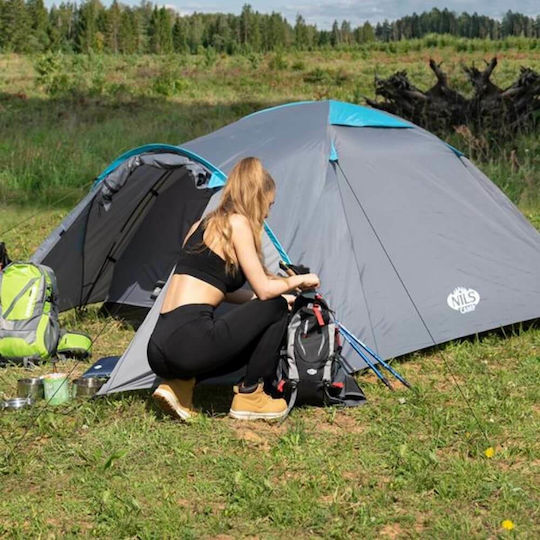 Camp NC6013 Σκηνή Camping Igloo Ορειβασίας Λευκή με Διπλό Πανί 4 Εποχών για 3 Άτομα Αδιάβροχη 3000mm 345x210x130εκ.