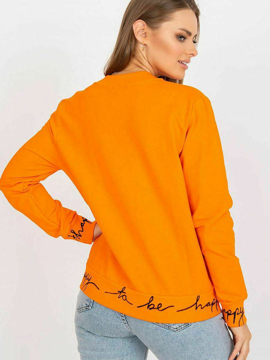 Relevance Women's Short Bomber Jacket for Spring or Autumn Orange