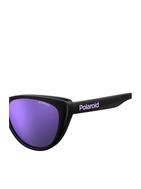 Polaroid Unbreakable Cat Eye Kids Sunglasses with Polarized Mirror Lenses Black